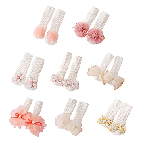 Baby Girls Socks Lace Flower Accessories Newborn Cotton Toddler Anti-slip Floor Infant Clothing Shower Gift Lace Flower Bowknot Anti-Slip For Infant3