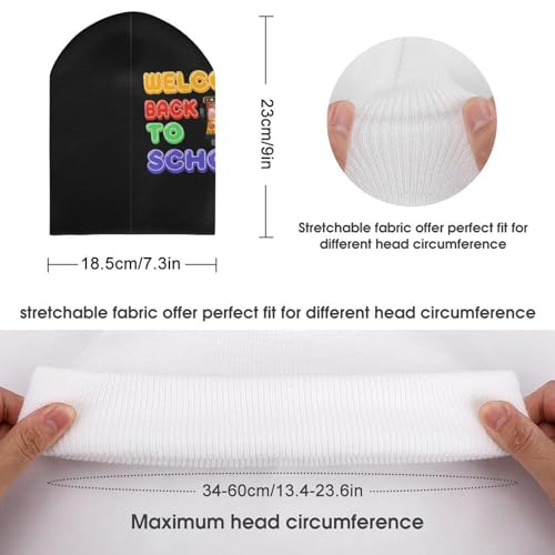 Welcome Back to School Kids Beanie Hat for for Girls Boys Children Cap Winter Knitted Chemo Cancer Headwear Accessories Gifts Decoration2