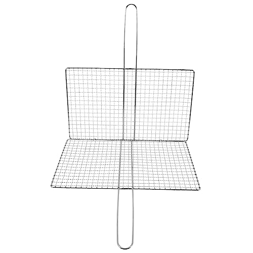 GALPADA BBQ Grill Baskets Stainless Steel Fish Grill Rack Metal Barbecue Net for Grilled Fish