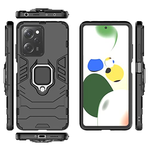 Compatible Xiaomi POCO X5 Pro 5G et Redmi Note 12 Pro 5G Coque Résistante Anti Choc avec Anneau Bague Anti Chute béquille - vue 3