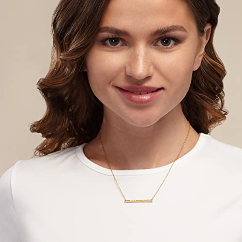 Silpada 'Dotted Line' Pendant Necklace With Crystals In Gold-Plated Sterling Silver, 18" + 2" #TOP3