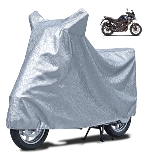 Image of FABTEC Waterproof Bike Body Cover Compatible with Honda Cb 200 X, A2 (Silver)
