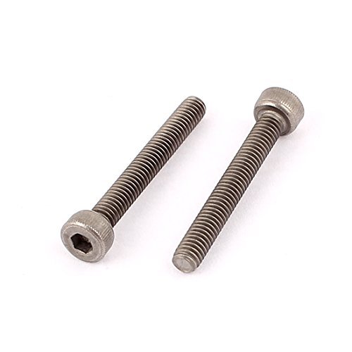 M4x30mm 0.7mm Pitch Hex Socket Cap Knurl Head Screws Hardware 2pcs