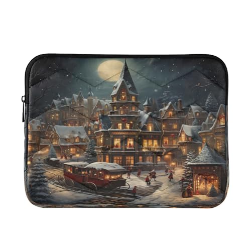 Funda para portátil Christmas Town Night 13-14 pulgadas miniatura 1