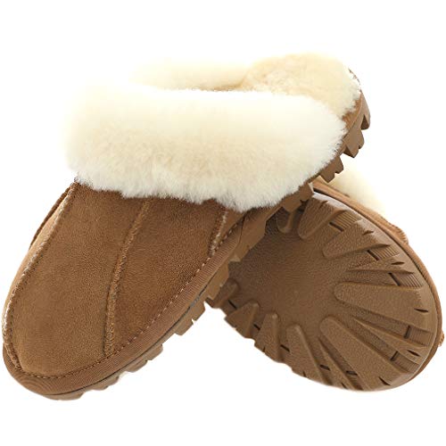 Unisex Sheepskin Wool Fur Leather Women's Slippers hanada Slide2