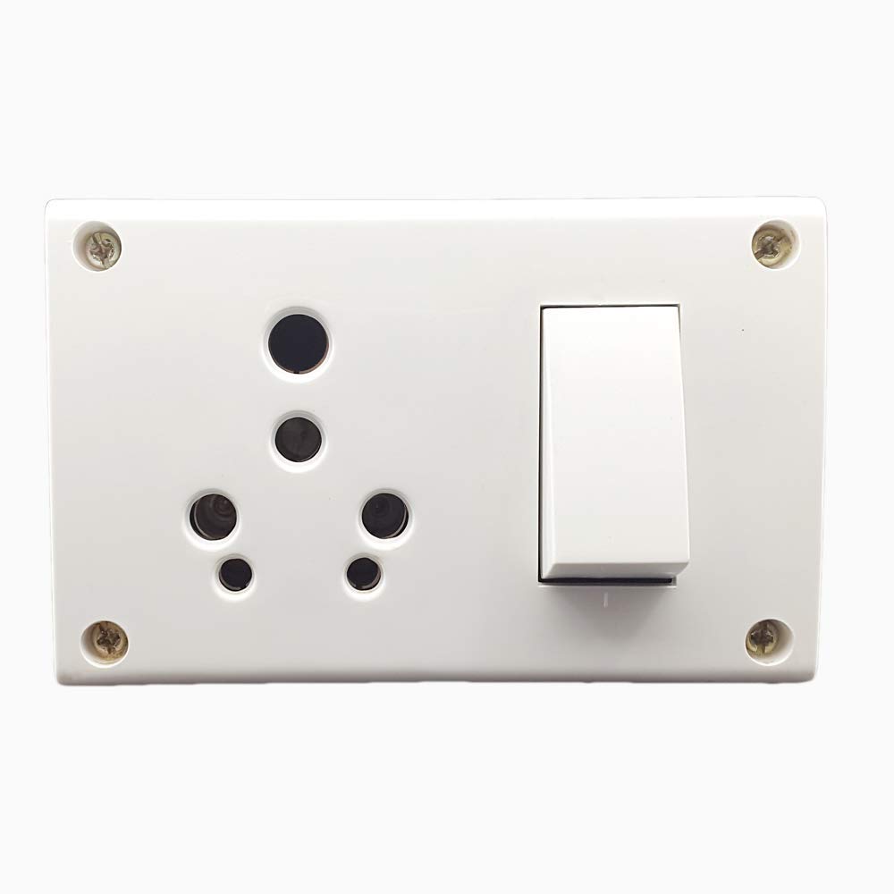 16AMP Heavy Duty Switch Socket Combined with Box | Pack of 1 | Universal Power SS Combo | Heavy Loaded Polycarbonate Electrical Box for Home, AC & Geyser-image-5