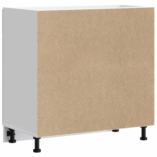 Homvdxl Modern Kitchen Base Cabinet, 80 x 46 x 81.5 cm, Modern Kitchen Base Storage Unit, Large & 2 Doors, for Dining Room, White - Image 8