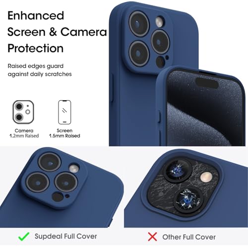 Andwing For iPhone 15 Pro Case,Silicone Case Soft Ultra For iPhone 15 Pro Phone Case Slim Protective Shockproof Cover Scratch-Resistant Microfiber Lining - Image 2