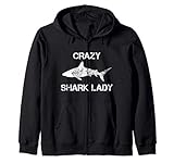 Photo Gallery crazy shark lady who loves sharks felpa con cappuccio Photo Gallery crazy shark lady who loves sharks felpa con cappuccio