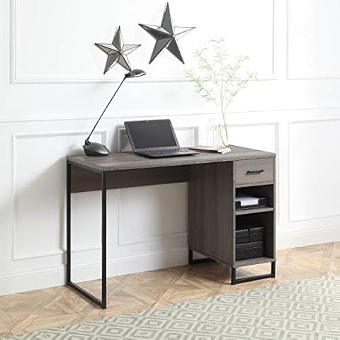 OSP Home Furnishings Hagney Lane Desk, Farm Oak Cover