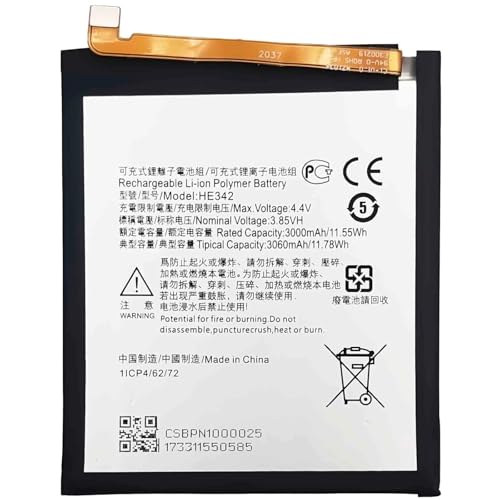 Image of Original HE342 Battery for Nokia 7.1 Plus /6.1 /5.1 /X6 2018 / TA-1099 / TA-1103 / TA-1083 / Battery with 1 Year Warranty*** (SEP0062)