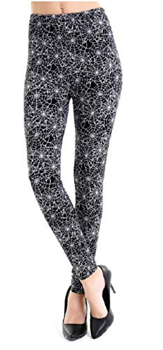 KIRALOVE Leggings mädchen - Legging - Hosen - Leggings - fuseaux - Frau - spinne - ragantela - schwarz - weiß - Mode - Kleidung - Treggings - jejjings - verkleidung - Horror - Halloween Horror Cover