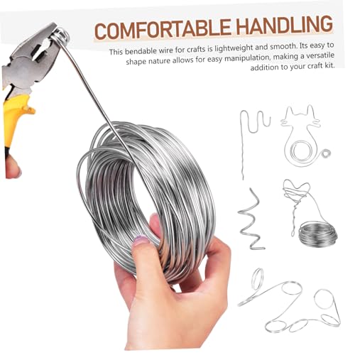 Alambre de aluminio flexible en rollo para modelar y artesanías plateadas 7