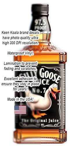 Image of 4 Inch Silly Goose Whiskey Sticker - Durable, Waterproof, and Vibrant Redneck Stickers - Cool Stickers for Men Featuring Whiskey, Silly Goose Juice, Funny Memes and Drink, Made in USA, Vinyl