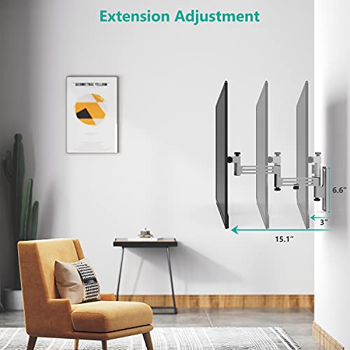 Image of WALI RV TV Mount, Lockable TV Wall Mount for Camper Trailer Motor Home, Full Motion Anti-Vibration Arm for 13-43 inch LED, LCD Flat Screens and Monitors, up to 33lbs (1343LK)