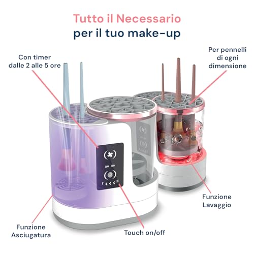 Pulitore Pennelli 3 In 1 Elettrica Automatica Con Lavaggio E Asciugatura - 3