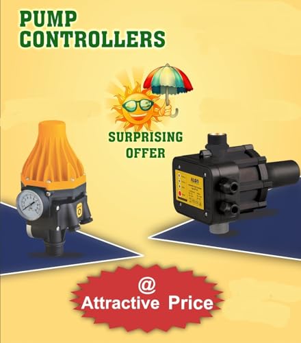 Image of Resale By JES Automatic Electronic Water Pump Pressure Controller Switch - 220V-240V, 10A, 1.1kW, with Gauge, G1 Thread, 1.5 Bar Start Pressure, 10 Bar Max, IP65 Waterproof, High-Grade Polymer