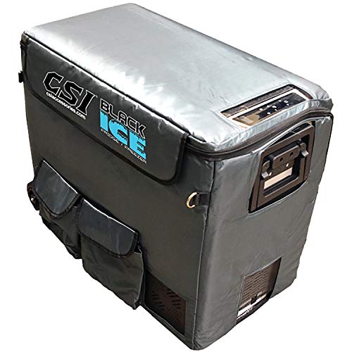 CSI Accessories W54 Black Ice Fridge Freezer Insulation Cover Fits W53 Nylon w/Storage Pockets