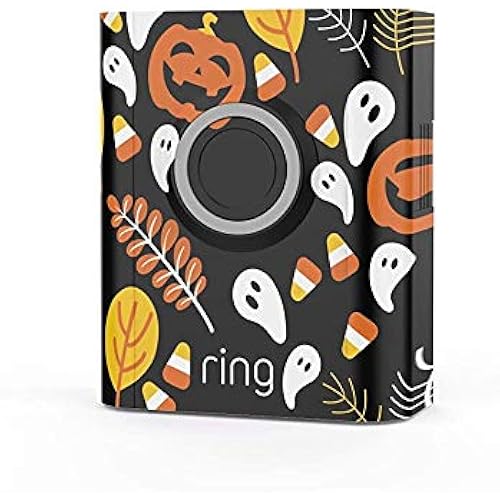 Ring Interchangeable Faceplate for Doorbells - Video Doorbell 3, Video Doorbell 3 Plus, Video Doorbell 4, Battery Doorbell Plus - Halloween (Pumpkins)
