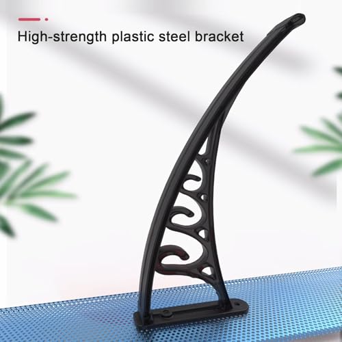 Toldo para puerta exterior de entrada con protección UV y tejadillo impermeable marrón 8
