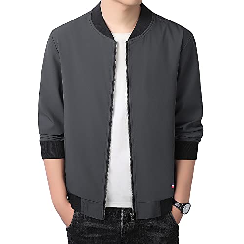FoxQ Men's Bomber Jacket Lightweight, Slim Fit Sportswear Daily Casual Style with a Sporty Edge