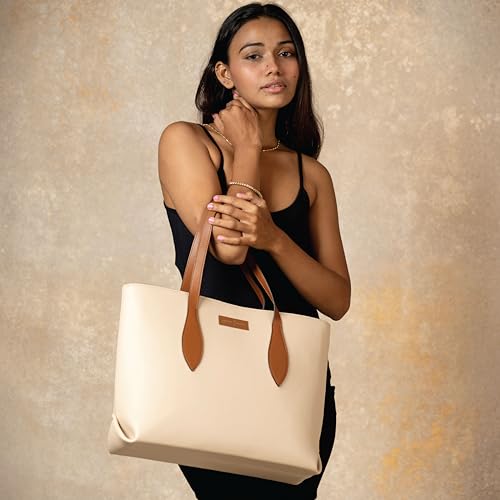 Image of Urban Space Women Tote Bag with Laptop compartment, Handbag for Work, Ladies purse, Stylish Shoulder Bag, Laptop ipad Tote Bags For Office Use, Gift for Women