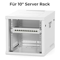 deleyCON CAT 6 Patchpanel Verteilerfeld 12 Port RJ45 - Grau – Ansicht 7