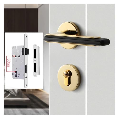 Manija para puerta de dormitorio interior, manivela compatible con puertas de 35-50 mm 3