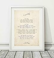 In the style of a classic note pad lyric sheet Produced using high quality satin finish giclee paper 280gsm Ideal for mounting and framing The print will have a thin white border PLEASE NOTE: All prints are sold UNFRAMED
