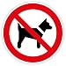 Produktbild Aufkleber Verbotszeichen Mitführen von Hunden verboten Folie ISO 7010 P021 | Ø 5-30 cm Made in Germany, Größe: Ø20 cm