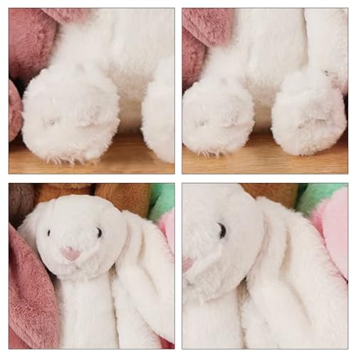 Image of Dyoart Personalized Easter Bunny Rabbit, Custom Name Monogrammed Embroidered Bunny, Fluffy Rabbit with Long Ears,Plush Bunny Toy, Gift for Baby Kids(11.8inches)