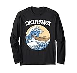 Photo Gallery retro kanagawa wave okinawa giappone maglia a manica Photo Gallery retro kanagawa wave okinawa giappone maglia a manica