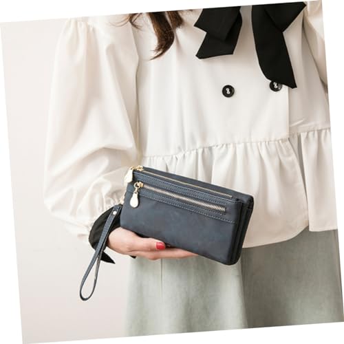 BESPORTBLE Vintage Pu Leather Wallet for Women Dark Multipurpose Clutch for Daily Use Snap Closure Design for Cash and Cards Stylish Handbag for School and Shopping3