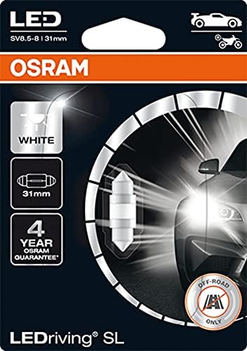 OSRAM LEDriving® SL,  C5W (41 mm), White 6000K, LED signal lamp, Off-road only, non ECE, Single Blister (1 lamp)