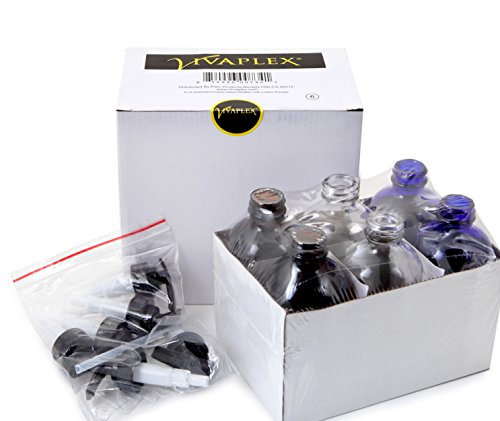 Vivaplex, 6, Large, 8 Oz, Empty, Assorted Colors, Glass Bottles With Black Lotion Pumps … #TOP3