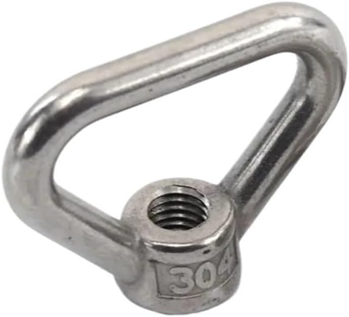 Triangle Ring nut 304 Stainless Steel Triangle Lifting Eye Nuts Lifting Eye Nut Ring Nut Thread Triangle Rings Nut M8 M10 M12 M14 M16 M20 M24 (Size : M24-1piece)