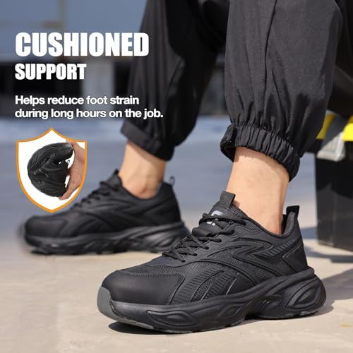 Image of Steel Toe Work Shoes for Men Lightweight Warehouse Safety Sneakers