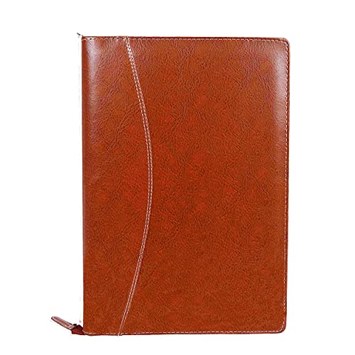 Image of ZesTale Multipurpose Leatherette Professional File Folders for Certificates|Documents Holder|Document Bag|Portfolio|Executive File Legal Size Documents Holder (20 Leafs) (Color-Tan)