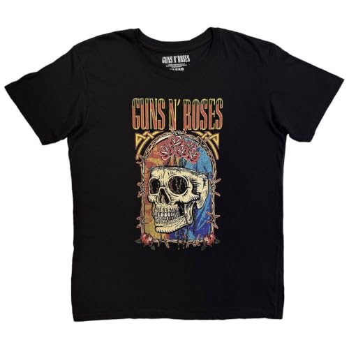 Image of Guns N' Roses Men's North American Tour Skull T-Shirt Black, Black, Large