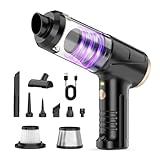 ハンディクリーナー コードレス 35000Pa 多機能 【吹き飛ぶ/吸い込む/空気入れ/空気抜き】 ハンディ掃除機 車用掃除機 ポータブル 多種類ノズル付き フィルター水洗可 ブロワー Type-C充電 LEDライト付き ミニ掃除機 ホコリ取り/キーボード/車内掃除に最適