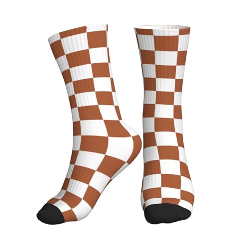 Image of Checkered Socks, Cute Socks for Women for Travel, Running, Daily
