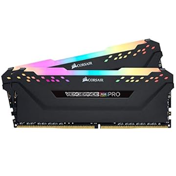 Corsair Memória de desktop Vengeance RGB Pro 32 GB (2 x 16 GB) DDR4 3200 (PC4-25600) C16 - Preto
