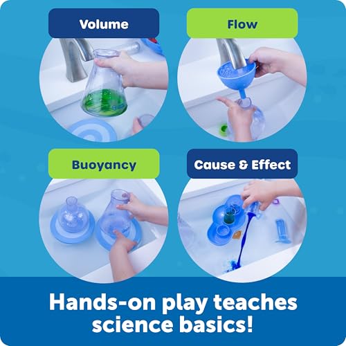 Learning Resources Splashology Water Lab, Small: Science Kit for Kids, Ages 3+, Explore Volume, Buoyancy, Flow