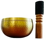 Indian Consigners Handmade Tibetan Singing Bowl Set for Meditation, Yoga, Chakra Balancing, Nepal Made with Perfect Frequency (Large (4 Inches))