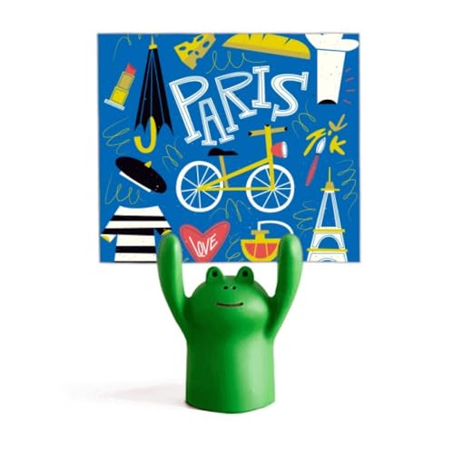 Porte-mémo grenouille Landmark Paris souvenir de France et pince note