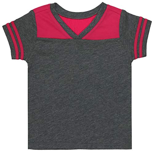 Image of ToBeInStyle Kids Boys Girls Cotton Jersey Contrast Raglan V-Neck Tee T-Shirts