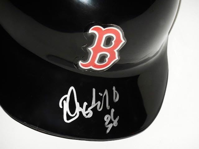 Rusney Castillo Autographed Batting Helmet (red Sox) W/ Proof! - Autographed MLB Helmets