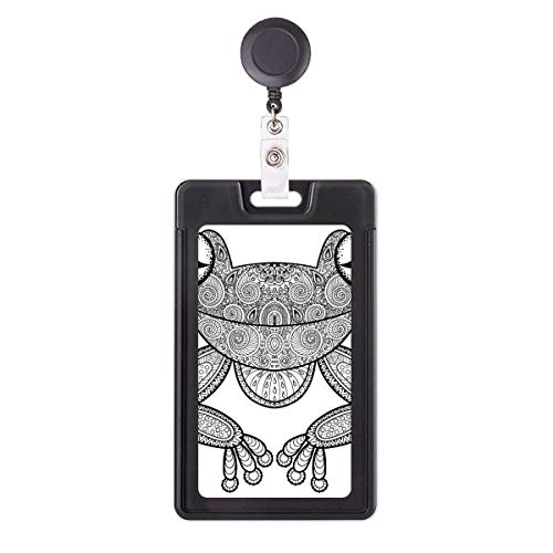 Porte-badge rétractable grenouille vert - Enrouleur de carte