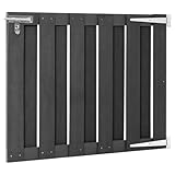CLALER Garden Security Gate WPC, für Stabmattenzaun, Tor, Hoftor, inkl, mit WPC-Gartentor, Gleitverschluss und Scharnier (100 x 80 cm)