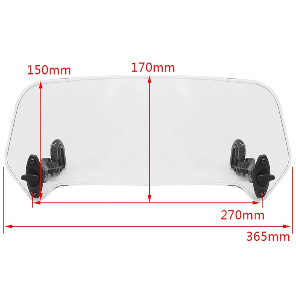 Deflettore Vento Moto Parabrezza per Aprilia per RSV1000R Moto Universale Parabrezza Spoiler Deflettore Parabrezza